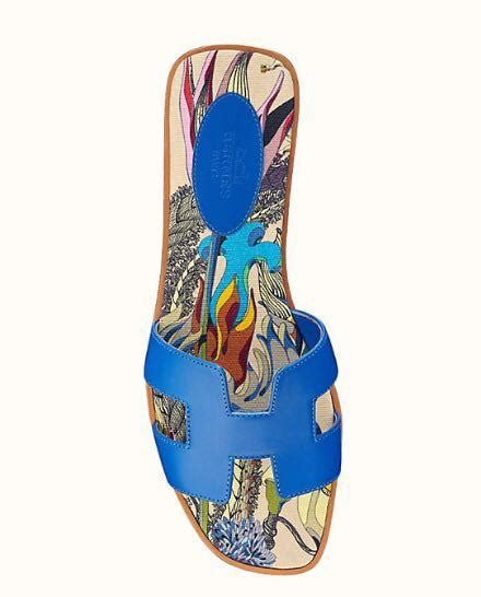 hermes oran bleu zanzibar|hermes oran sandals size guide.